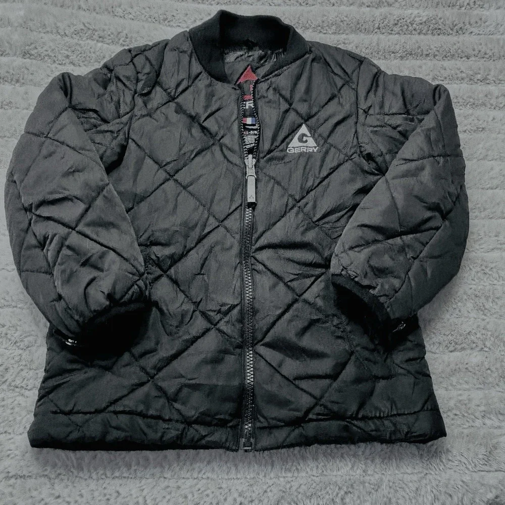 Gerry Puffer Jacket, Black, Winter Coat, Full Zip, Youth XS 5/6